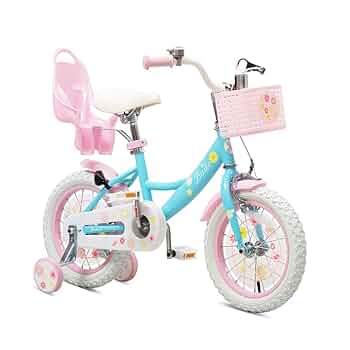 Amazon.co.jp: Bixike 女児用自転車 バスケット付き 3~8歳 14~17